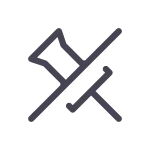 Pin Slash SVG Icon